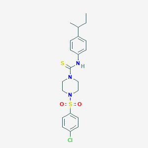 molecular formula C21H26ClN3O2S2 B4130165 N-(4-sec-butylphenyl)-4-[(4-chlorophenyl)sulfonyl]-1-piperazinecarbothioamide 