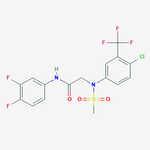 N~2~-[4-chloro-3-(trifluoromethyl)phenyl]-N~1~-(3,4-difluorophenyl)-N~2~-(methylsulfonyl)glycinamide