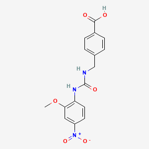 4-[({[(2-methoxy-4-nitrophenyl)amino]carbonyl}amino)methyl]benzoic acid