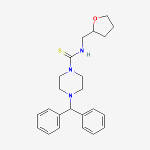 4-(diphenylmethyl)-N-(tetrahydro-2-furanylmethyl)-1-piperazinecarbothioamide