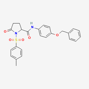 N-[4-(benzyloxy)phenyl]-1-[(4-methylphenyl)sulfonyl]-5-oxoprolinamide