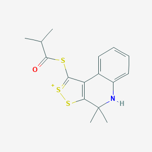 1-(isobutyrylsulfanyl)-4,4-dimethyl-4H,5H-[1,2]dithiolo[3,4-c]quinolin-2-ium