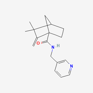 molecular formula C17H22N2O B4130204 3,3-dimethyl-2-methylene-N-(3-pyridinylmethyl)bicyclo[2.2.1]heptane-1-carboxamide 