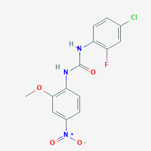 molecular formula C14H11ClFN3O4 B4130211 N-(4-chloro-2-fluorophenyl)-N'-(2-methoxy-4-nitrophenyl)urea 