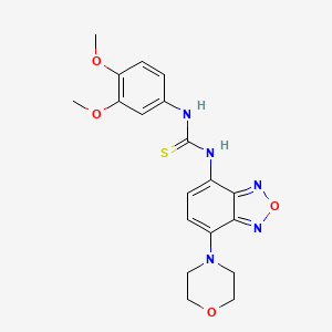 N-(3,4-dimethoxyphenyl)-N'-[7-(4-morpholinyl)-2,1,3-benzoxadiazol-4-yl]thiourea