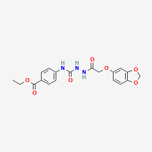 ethyl 4-[({2-[(1,3-benzodioxol-5-yloxy)acetyl]hydrazino}carbonyl)amino]benzoate