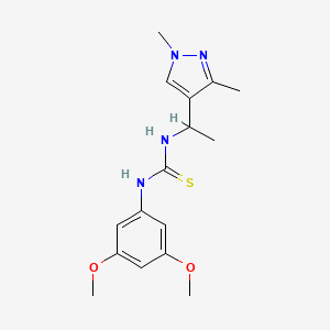 N-(3,5-dimethoxyphenyl)-N'-[1-(1,3-dimethyl-1H-pyrazol-4-yl)ethyl]thiourea