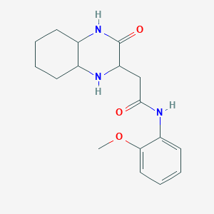molecular formula C17H23N3O3 B4130264 N-(2-methoxyphenyl)-2-(3-oxodecahydro-2-quinoxalinyl)acetamide 