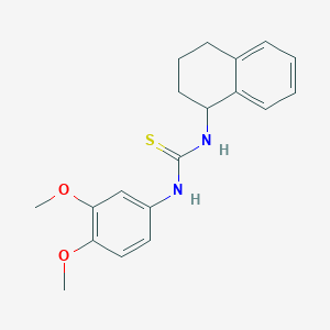 molecular formula C19H22N2O2S B4130271 N-(3,4-dimethoxyphenyl)-N'-(1,2,3,4-tetrahydro-1-naphthalenyl)thiourea 