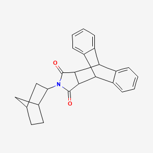 molecular formula C25H23NO2 B4130330 17-bicyclo[2.2.1]hept-2-yl-17-azapentacyclo[6.6.5.0~2,7~.0~9,14~.0~15,19~]nonadeca-2,4,6,9,11,13-hexaene-16,18-dione 