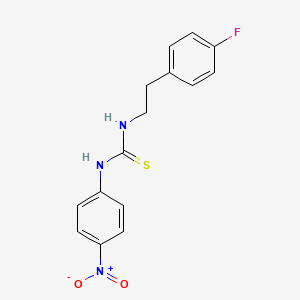 molecular formula C15H14FN3O2S B4130337 N-[2-(4-氟苯基)乙基]-N'-(4-硝基苯基)硫脲 