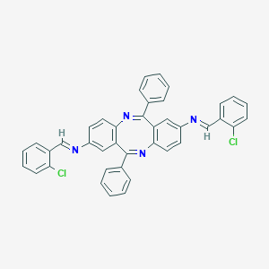 molecular formula C40H26Cl2N4 B413034 N-(2-chlorobenzylidene)-N-{8-[(2-chlorobenzylidene)amino]-6,12-diphenyldibenzo[b,f][1,5]diazocin-2-yl}amine 