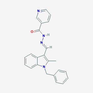 molecular formula C23H20N4O B413035 N'-[(1-benzyl-2-methyl-1H-indol-3-yl)methylene]nicotinohydrazide CAS No. 307334-25-4