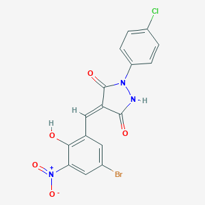4-{5-Bromo-2-hydroxy-3-nitrobenzylidene}-1-(4-chlorophenyl)-3,5-pyrazolidinedione