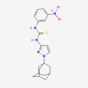 molecular formula C20H23N5O2S B4130375 N-[1-(1-adamantyl)-1H-pyrazol-3-yl]-N'-(3-nitrophenyl)thiourea 