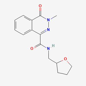 molecular formula C15H17N3O3 B4130404 3-methyl-4-oxo-N-(tetrahydro-2-furanylmethyl)-3,4-dihydro-1-phthalazinecarboxamide 