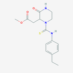 methyl (1-{[(4-ethylphenyl)amino]carbonothioyl}-3-oxo-2-piperazinyl)acetate