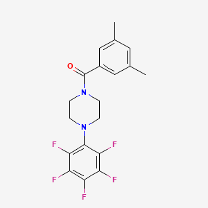 molecular formula C19H17F5N2O B4130432 1-(3,5-dimethylbenzoyl)-4-(pentafluorophenyl)piperazine 