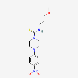 N-(3-methoxypropyl)-4-(4-nitrophenyl)-1-piperazinecarbothioamide