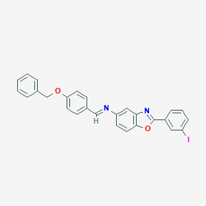 molecular formula C27H19IN2O2 B413044 N-[4-(benzyloxy)benzylidene]-N-[2-(3-iodophenyl)-1,3-benzoxazol-5-yl]amine 