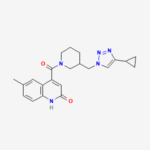 4-({3-[(4-cyclopropyl-1H-1,2,3-triazol-1-yl)methyl]piperidin-1-yl}carbonyl)-6-methylquinolin-2(1H)-one