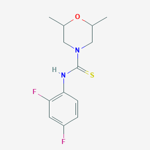 molecular formula C13H16F2N2OS B4130457 N-(2,4-difluorophenyl)-2,6-dimethyl-4-morpholinecarbothioamide 