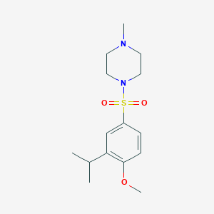 molecular formula C15H24N2O3S B4130460 1-[(3-isopropyl-4-methoxyphenyl)sulfonyl]-4-methylpiperazine 