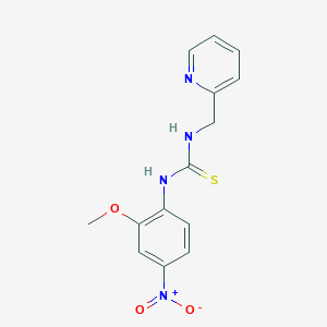 molecular formula C14H14N4O3S B4130470 N-(2-methoxy-4-nitrophenyl)-N'-(2-pyridinylmethyl)thiourea 