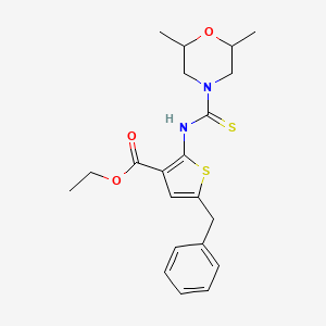 ethyl 5-benzyl-2-{[(2,6-dimethyl-4-morpholinyl)carbonothioyl]amino}-3-thiophenecarboxylate