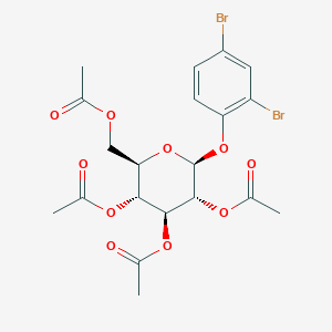 molecular formula C20H22Br2O10 B413049 2,4-dibromophenyl 2,3,4,6-tetra-O-acetylhexopyranoside 