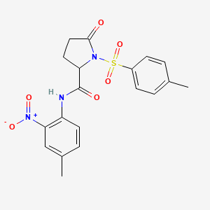 molecular formula C19H19N3O6S B4130508 N-(4-methyl-2-nitrophenyl)-1-[(4-methylphenyl)sulfonyl]-5-oxoprolinamide 