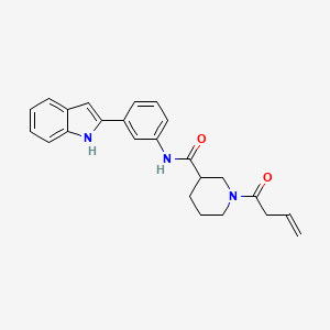 1-(3-butenoyl)-N-[3-(1H-indol-2-yl)phenyl]-3-piperidinecarboxamide