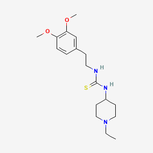 molecular formula C18H29N3O2S B4130513 N-[2-(3,4-dimethoxyphenyl)ethyl]-N'-(1-ethyl-4-piperidinyl)thiourea 