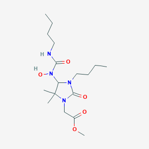 Methyl {3-butyl-4-[[(butylamino)carbonyl](hydroxy)amino]-5,5-dimethyl-2-oxo-1-imidazolidinyl}acetate