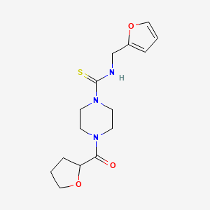 molecular formula C15H21N3O3S B4130521 N-(2-furylmethyl)-4-(tetrahydro-2-furanylcarbonyl)-1-piperazinecarbothioamide 