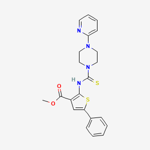 methyl 5-phenyl-2-({[4-(2-pyridinyl)-1-piperazinyl]carbonothioyl}amino)-3-thiophenecarboxylate