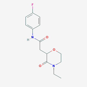 2-(4-ethyl-3-oxo-2-morpholinyl)-N-(4-fluorophenyl)acetamide