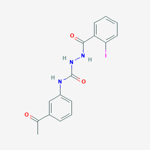 N-(3-acetylphenyl)-2-(2-iodobenzoyl)hydrazinecarboxamide