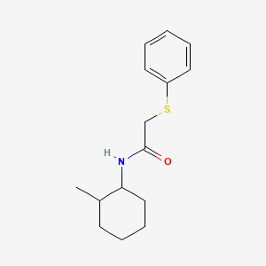 molecular formula C15H21NOS B4130559 N-(2-methylcyclohexyl)-2-(phenylthio)acetamide 