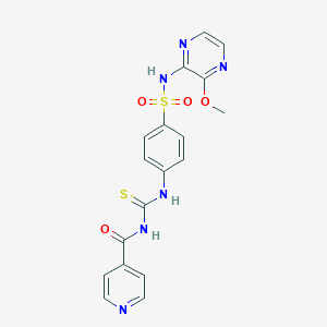 molecular formula C18H16N6O4S2 B413057 4-{[(isonicotinoylamino)carbothioyl]amino}-N-(3-methoxy-2-pyrazinyl)benzenesulfonamide CAS No. 327982-85-4