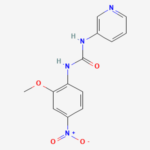 molecular formula C13H12N4O4 B4130570 N-(2-methoxy-4-nitrophenyl)-N'-3-pyridinylurea 