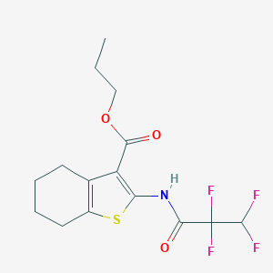 Propyl 2-[(2,2,3,3-tetrafluoropropanoyl)amino]-4,5,6,7-tetrahydro-1-benzothiophene-3-carboxylate