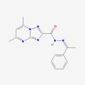 5,7-dimethyl-N'-(1-phenylethylidene)[1,2,4]triazolo[1,5-a]pyrimidine-2-carbohydrazide