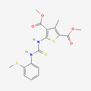dimethyl 3-methyl-5-[({[2-(methylthio)phenyl]amino}carbonothioyl)amino]-2,4-thiophenedicarboxylate