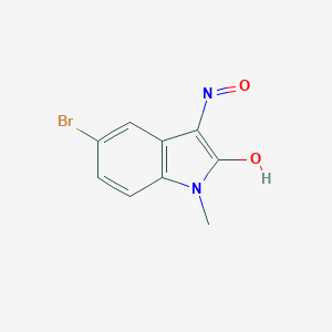 molecular formula C9H7BrN2O2 B413061 (3Z)-5-bromo-3-(hydroxyimino)-1-methyl-1,3-dihydro-2H-indol-2-one 