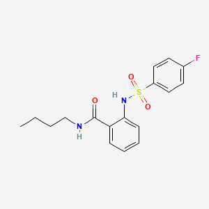 N-butyl-2-{[(4-fluorophenyl)sulfonyl]amino}benzamide
