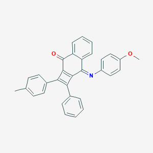molecular formula C32H23NO2 B413064 8-(4-Methoxyphenyl)imino-2-(4-methylphenyl)-1-phenylcyclobuta[b]naphthalen-3-one 