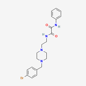 molecular formula C21H25BrN4O2 B4130666 N-{2-[4-(4-bromobenzyl)-1-piperazinyl]ethyl}-N'-phenylethanediamide 