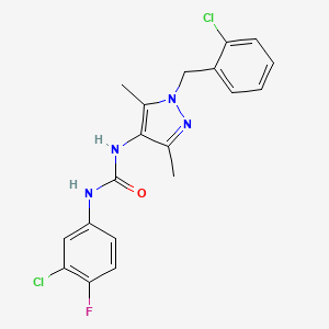 N-[1-(2-chlorobenzyl)-3,5-dimethyl-1H-pyrazol-4-yl]-N'-(3-chloro-4-fluorophenyl)urea