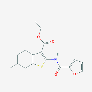 molecular formula C17H19NO4S B413068 2-(呋喃-2-酰氨基)-6-甲基-4,5,6,7-四氢-1-苯并噻吩-3-羧酸乙酯 CAS No. 312949-31-8